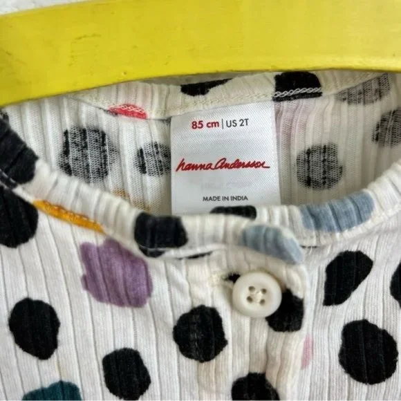 Hanna Andersson Rainbow Ribbed Dotted Abstract Painters Long Sleeve Dress - Picture 6 of 6